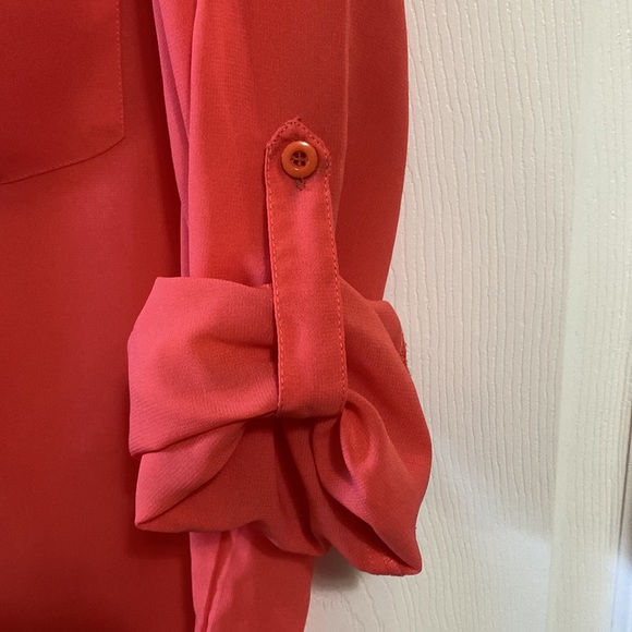 Melon colored blouse - Picture 4 of 5